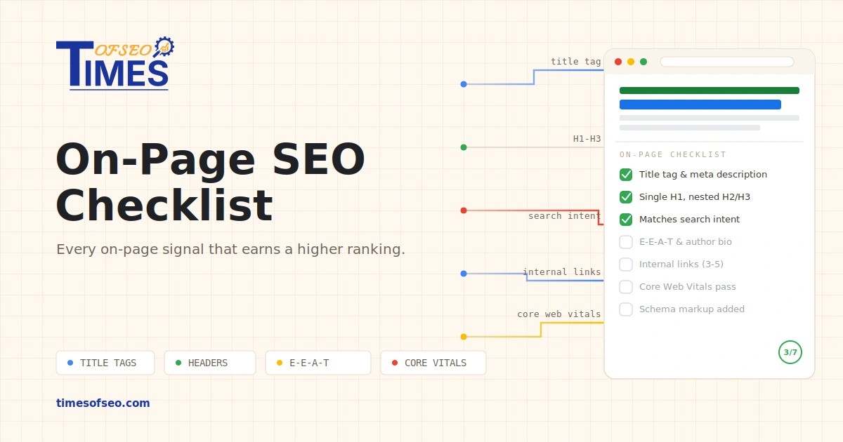 On Page SEO Checklist For Higher Rankings
